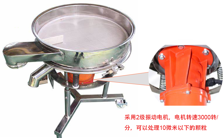 高頻篩特點(diǎn)：框體加高可防止?jié){液往外飛濺；加擋料板可加快排料，提高篩分效率