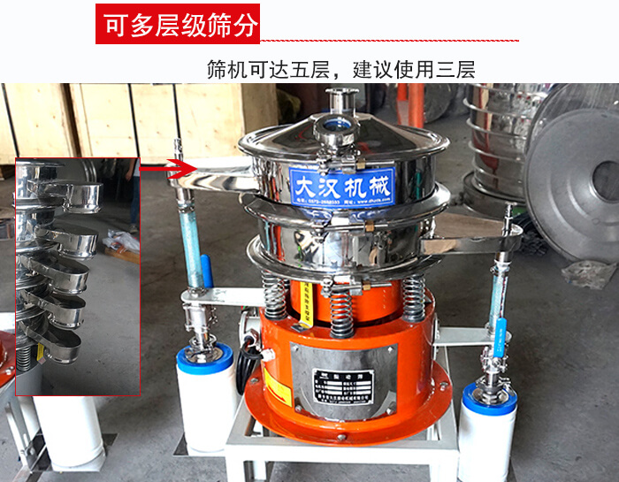 氣體波阿虎振動篩篩機可達五層，三層較為常用